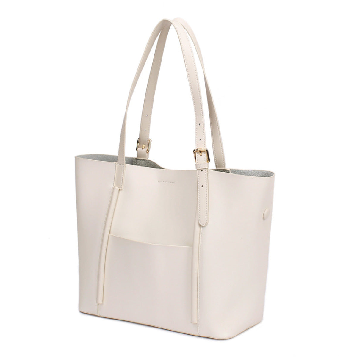 High Capacity Tote Shoulder Bag With Zipper Buckle