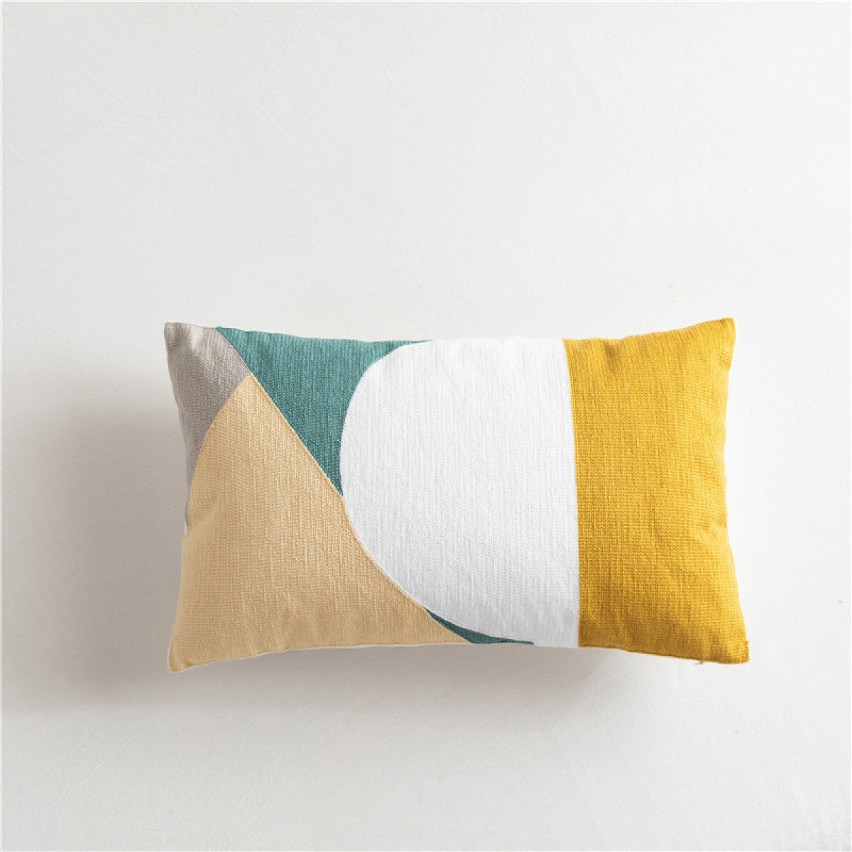 Colorful Geometric Embroidery Cushion Pillowcase Without Filler