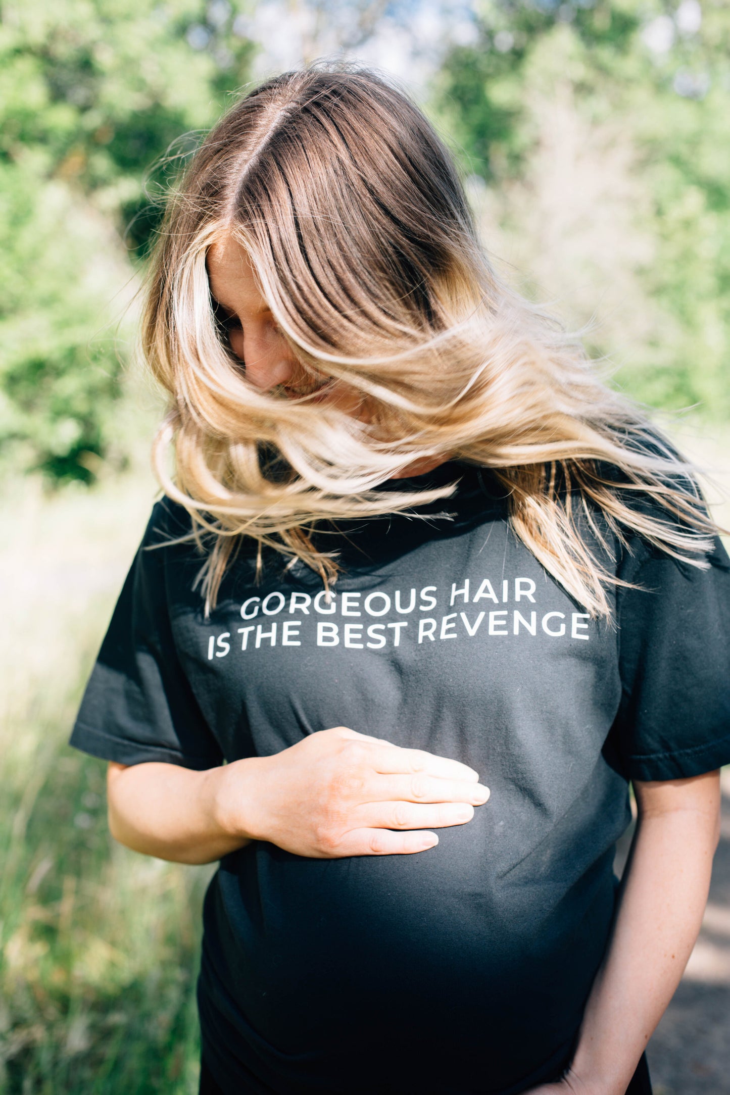 Gorgeous Hair is the Best Revenge t-shirt. Salon & Hair Humor boyfriend t-shirt style. Comfortable & breathable cotton material. Perfect fit as a casual unisex tee or to dress up with a blazer styled look.