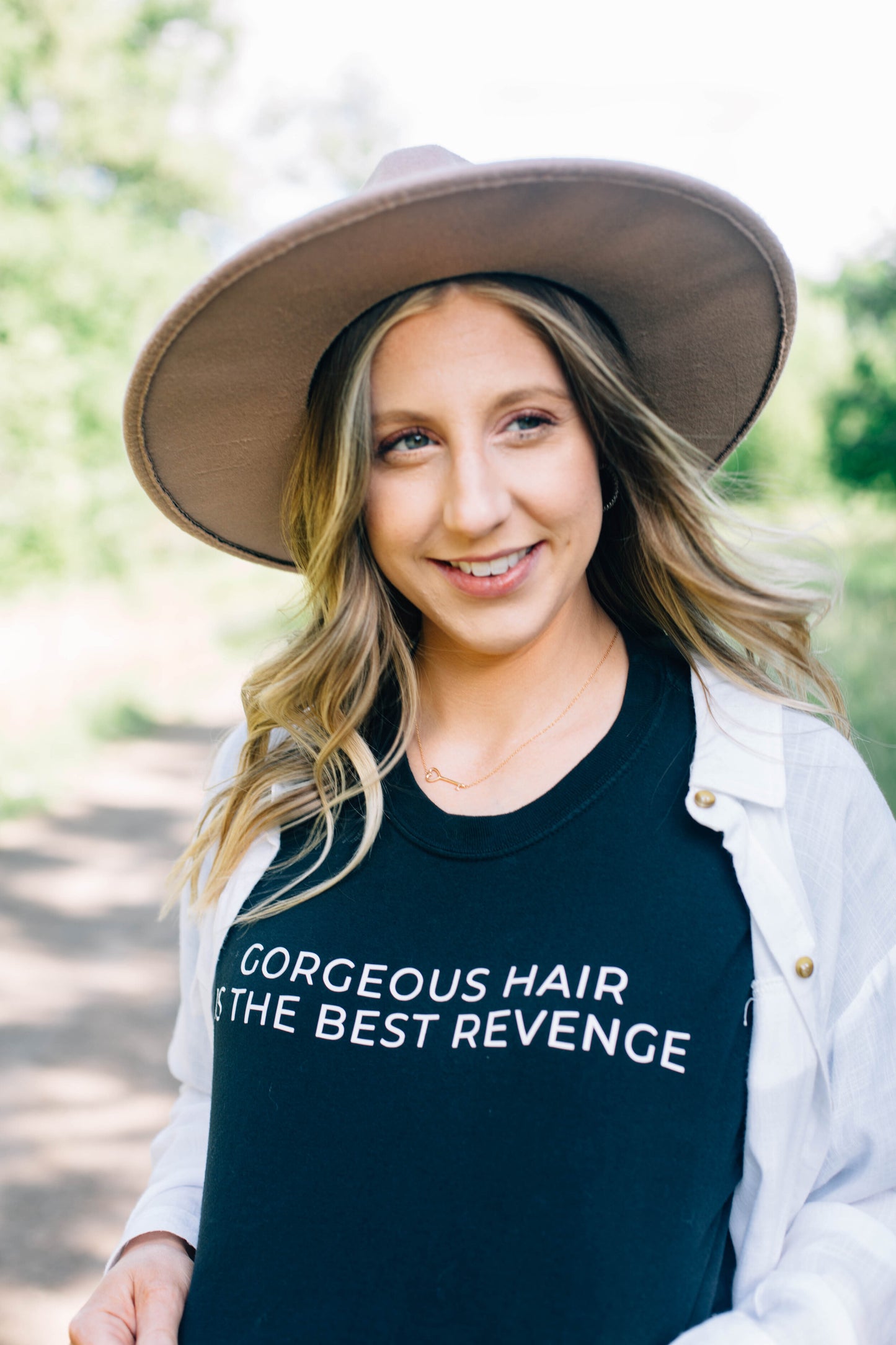 Gorgeous Hair is the Best Revenge t-shirt. Salon & Hair Humor boyfriend t-shirt style. Comfortable & breathable cotton material. Perfect fit as a casual unisex tee or to dress up with a blazer styled look.