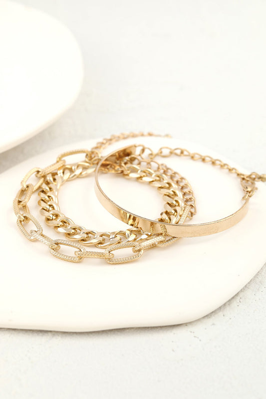 Metal Chain Bracelet Set