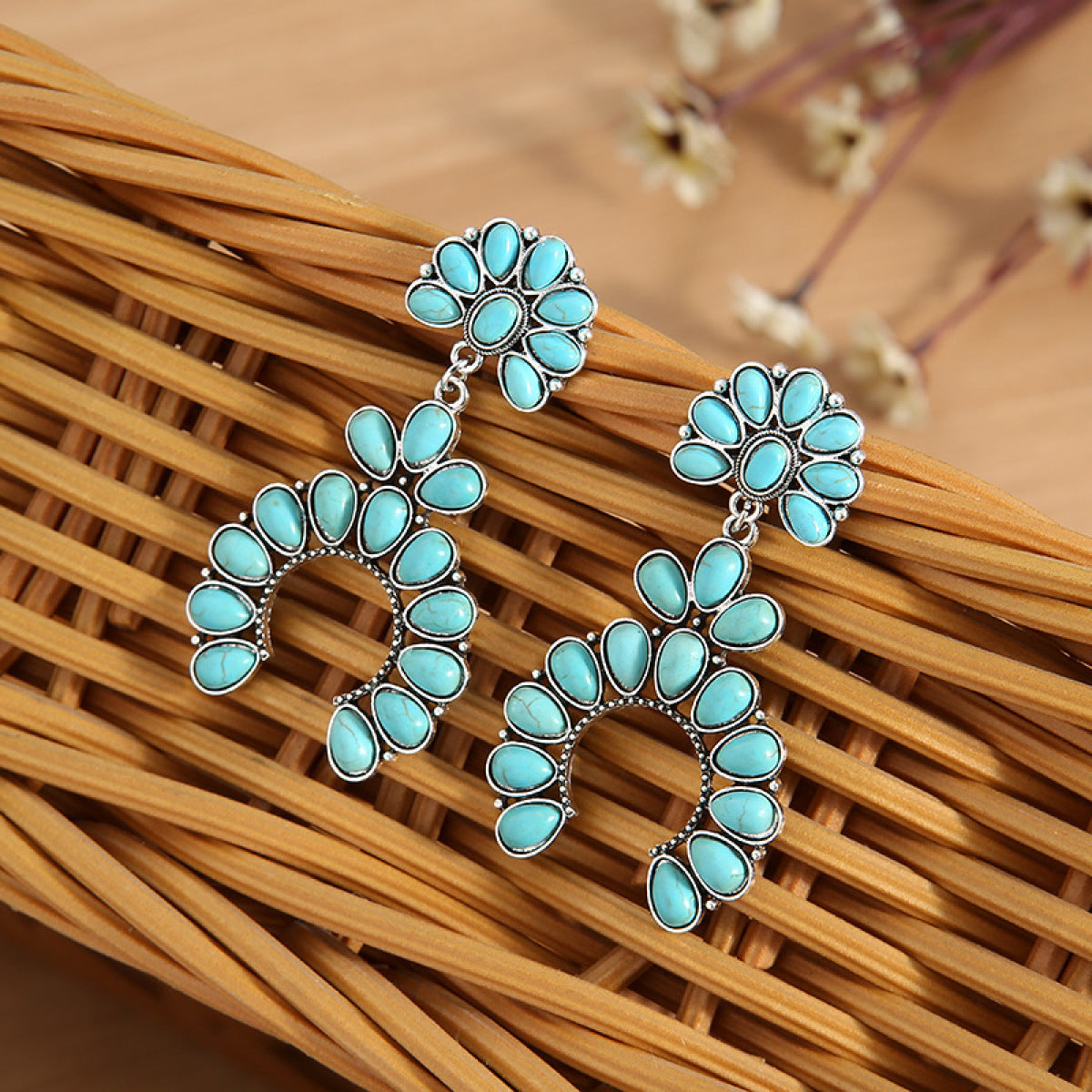 Chunky Turquoise Drop Earrings