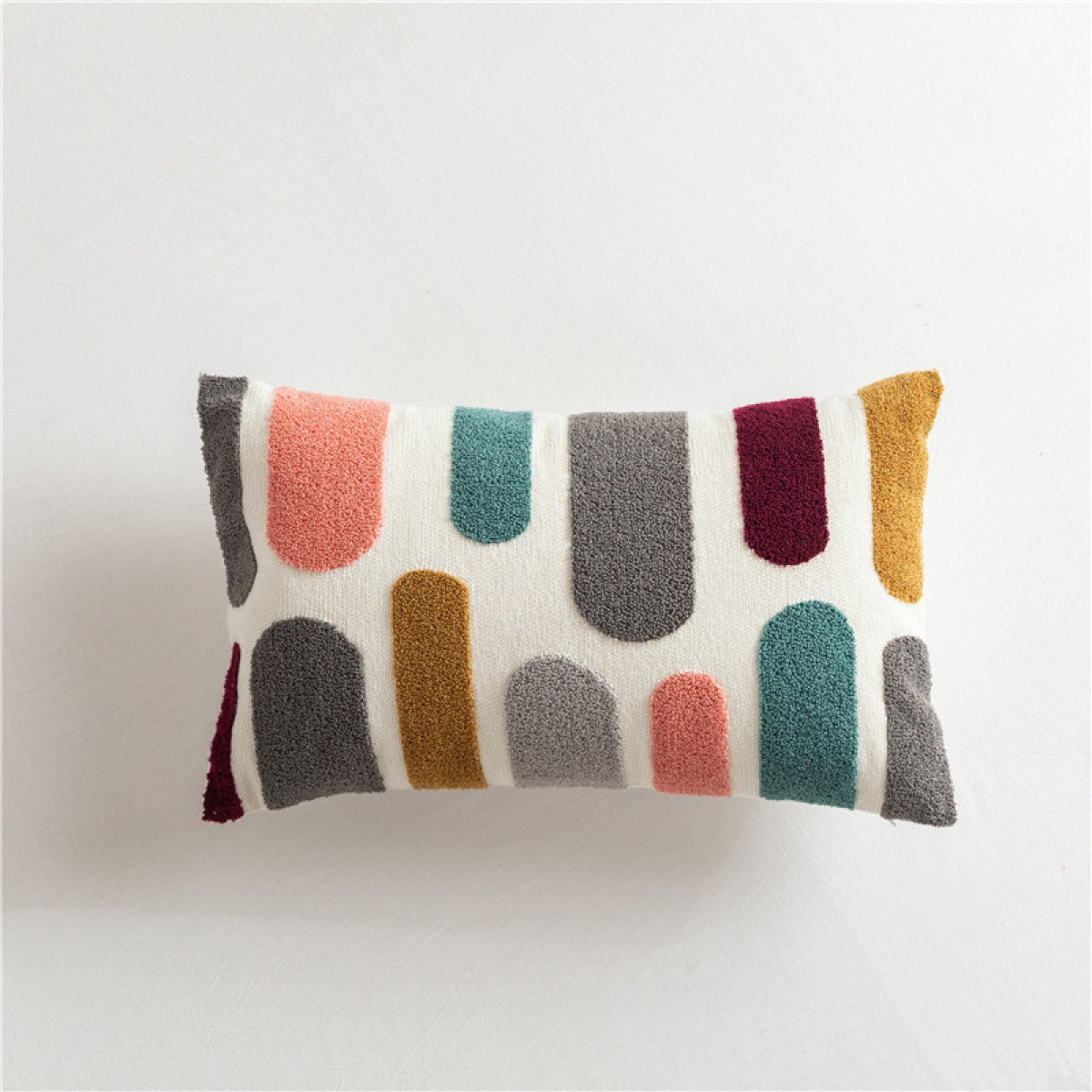 Colorful Geometric Embroidery Cushion Pillowcase Without Filler