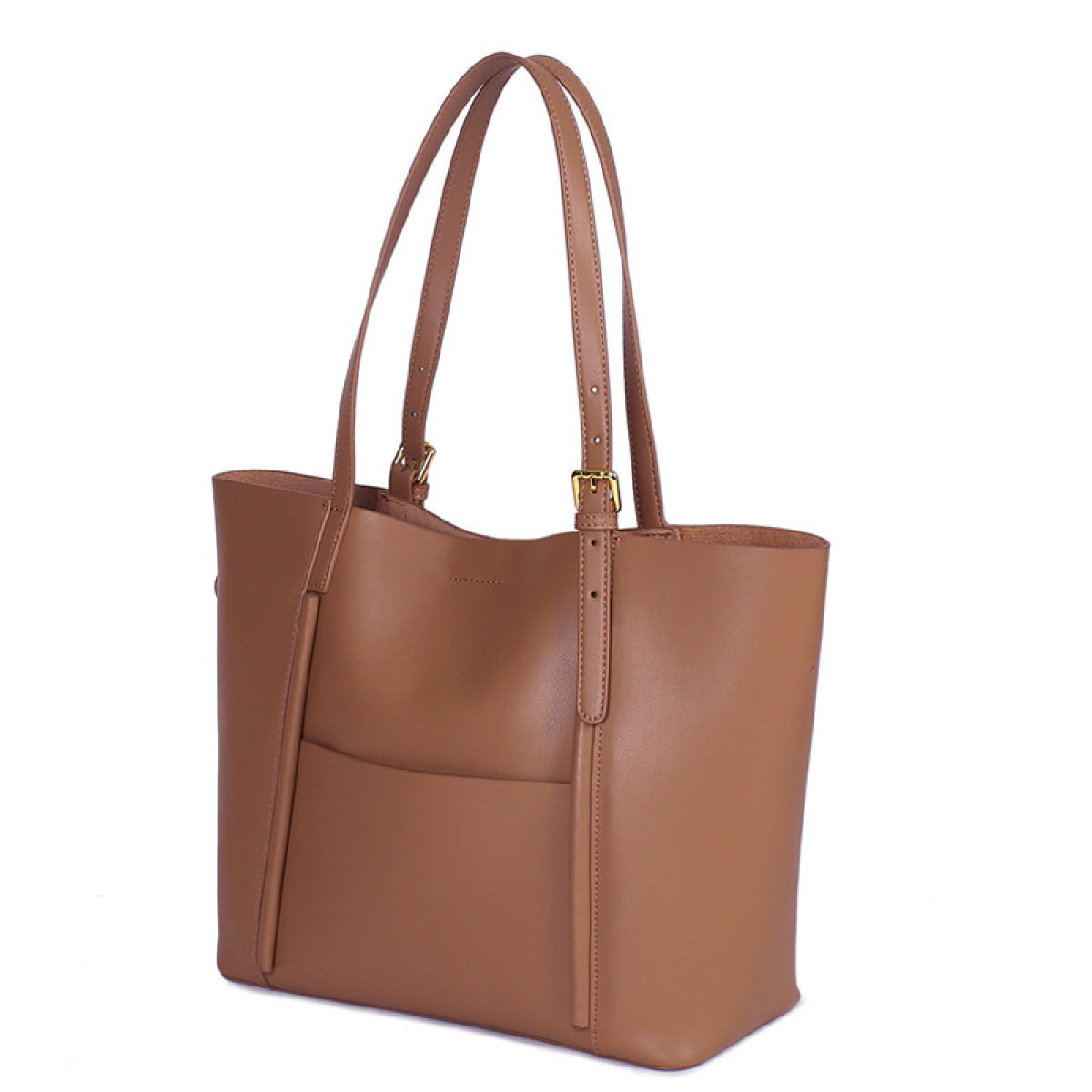 High Capacity Tote Shoulder Bag With Zipper Buckle