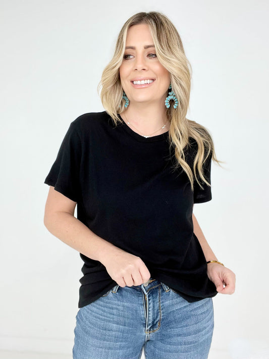 Zenana Solid Cotton Boyfriend Tee