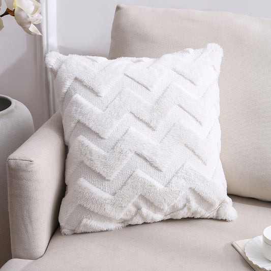 Plush Geometric Pillowcases Without Filler