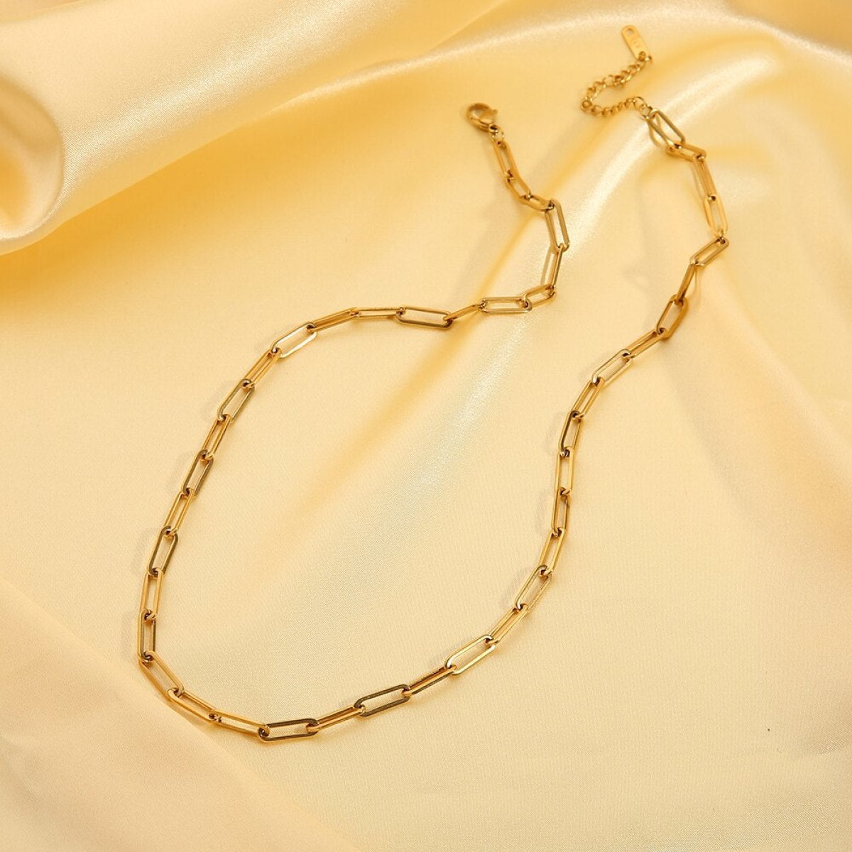 Oval Chain Double Layered Necklace