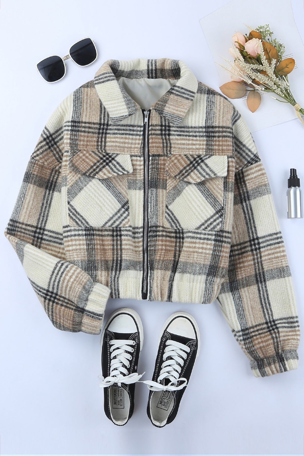 Vintage London Plaid Cropped Shacket