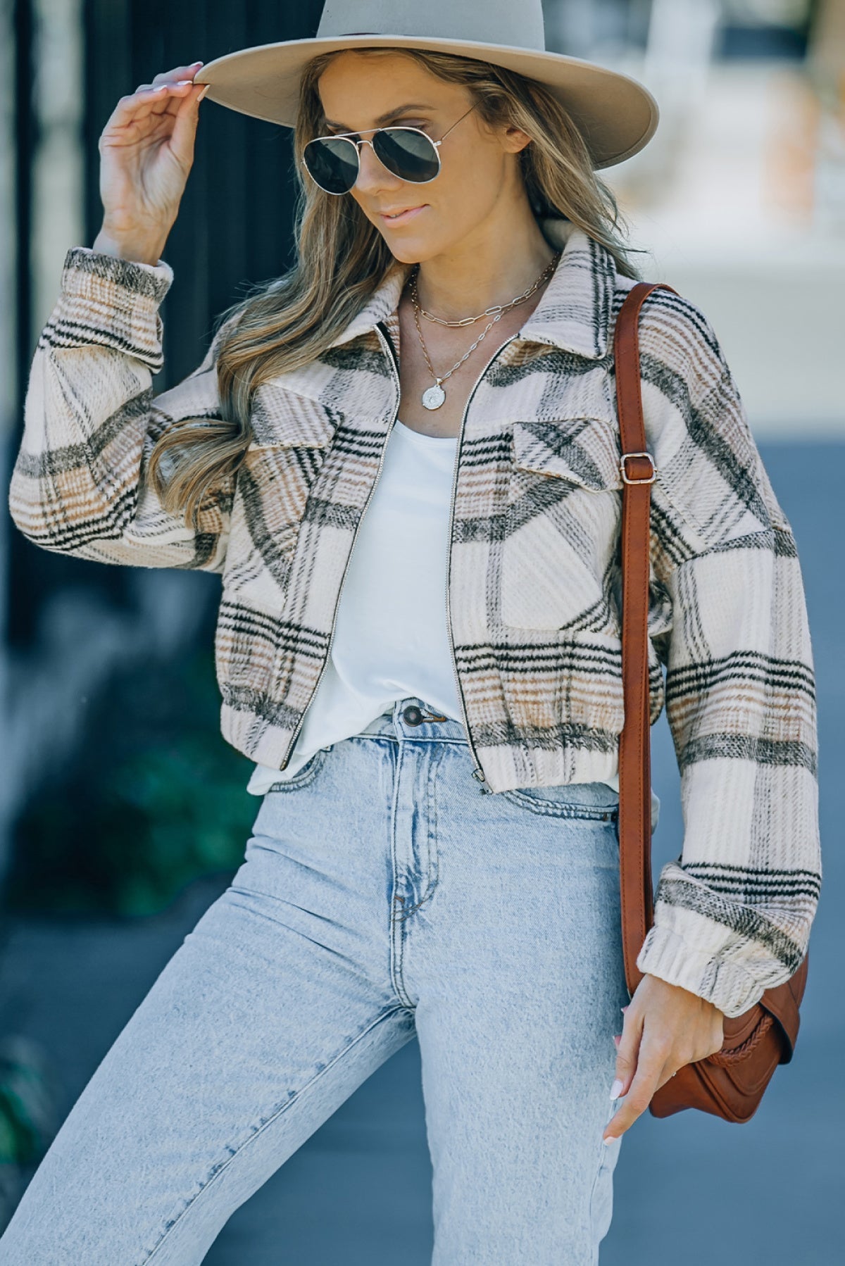 Vintage London Plaid Cropped Shacket