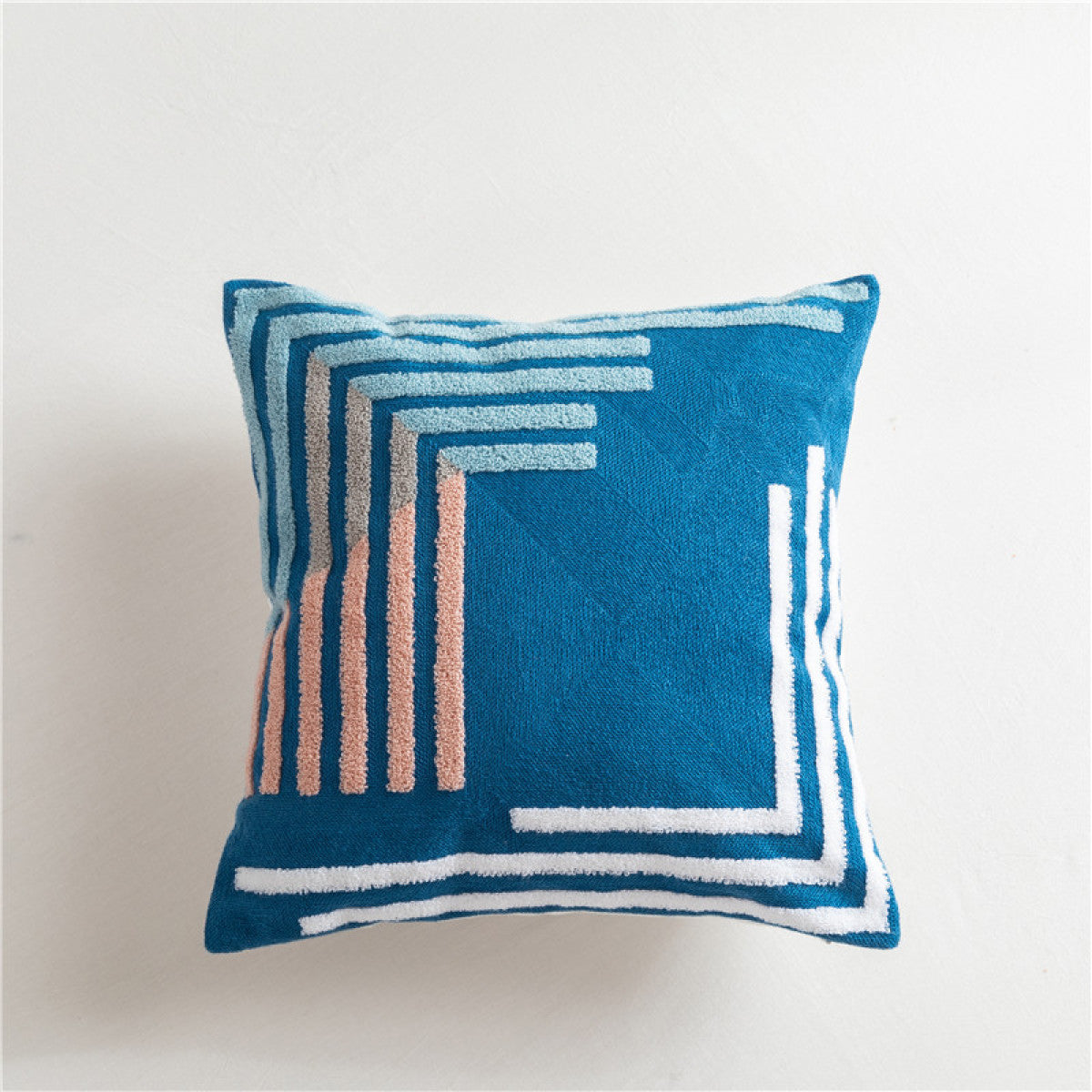 Colorful Geometric Embroidery Cushion Pillowcase Without Filler