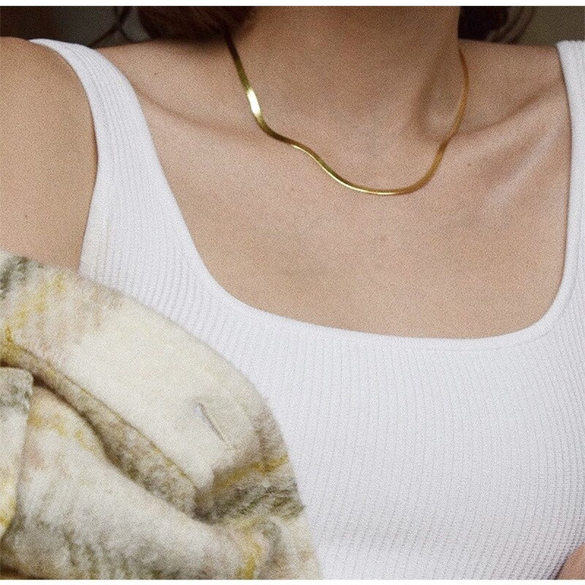 Herringbone Snake Chain Necklace