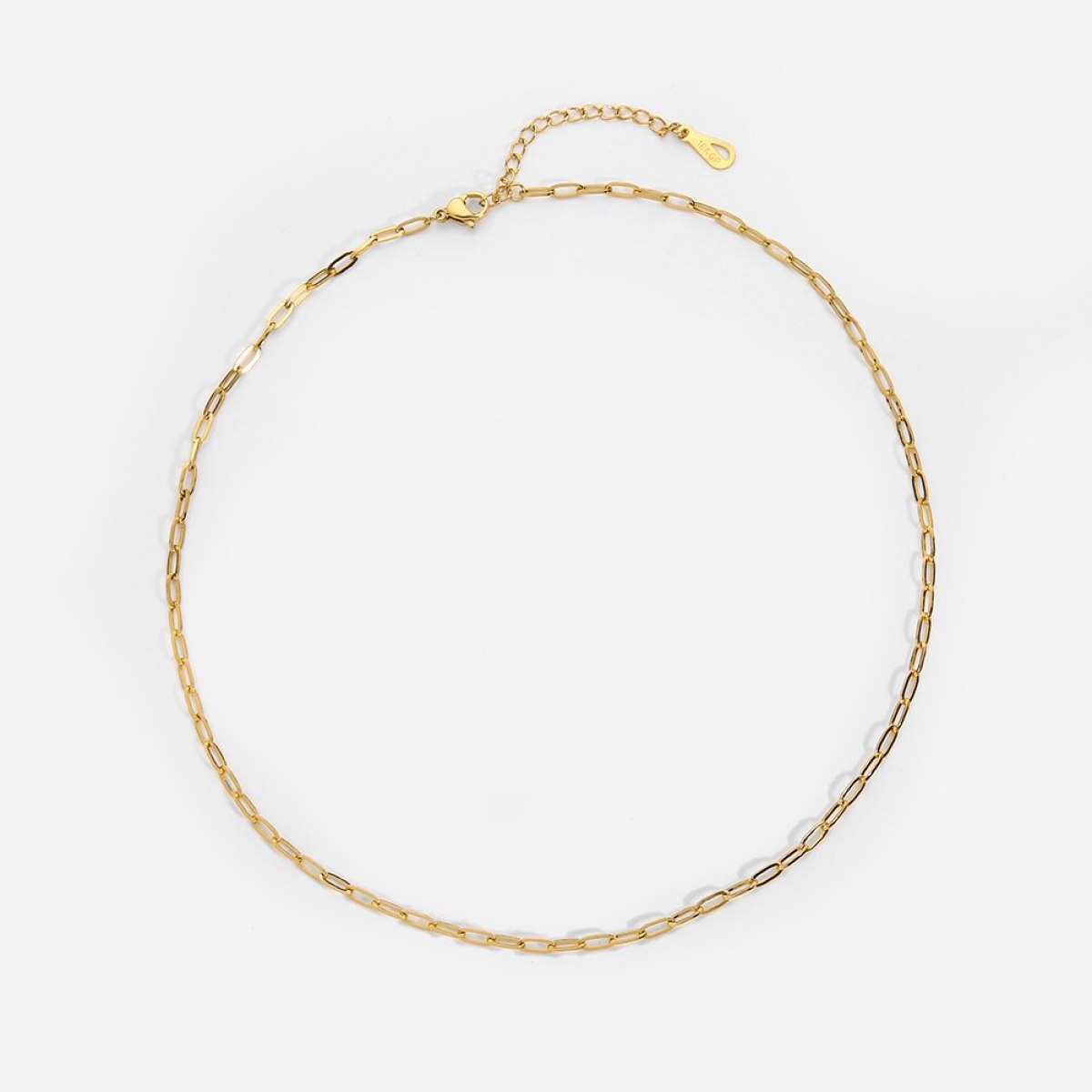 Oval Chain Double Layered Necklace