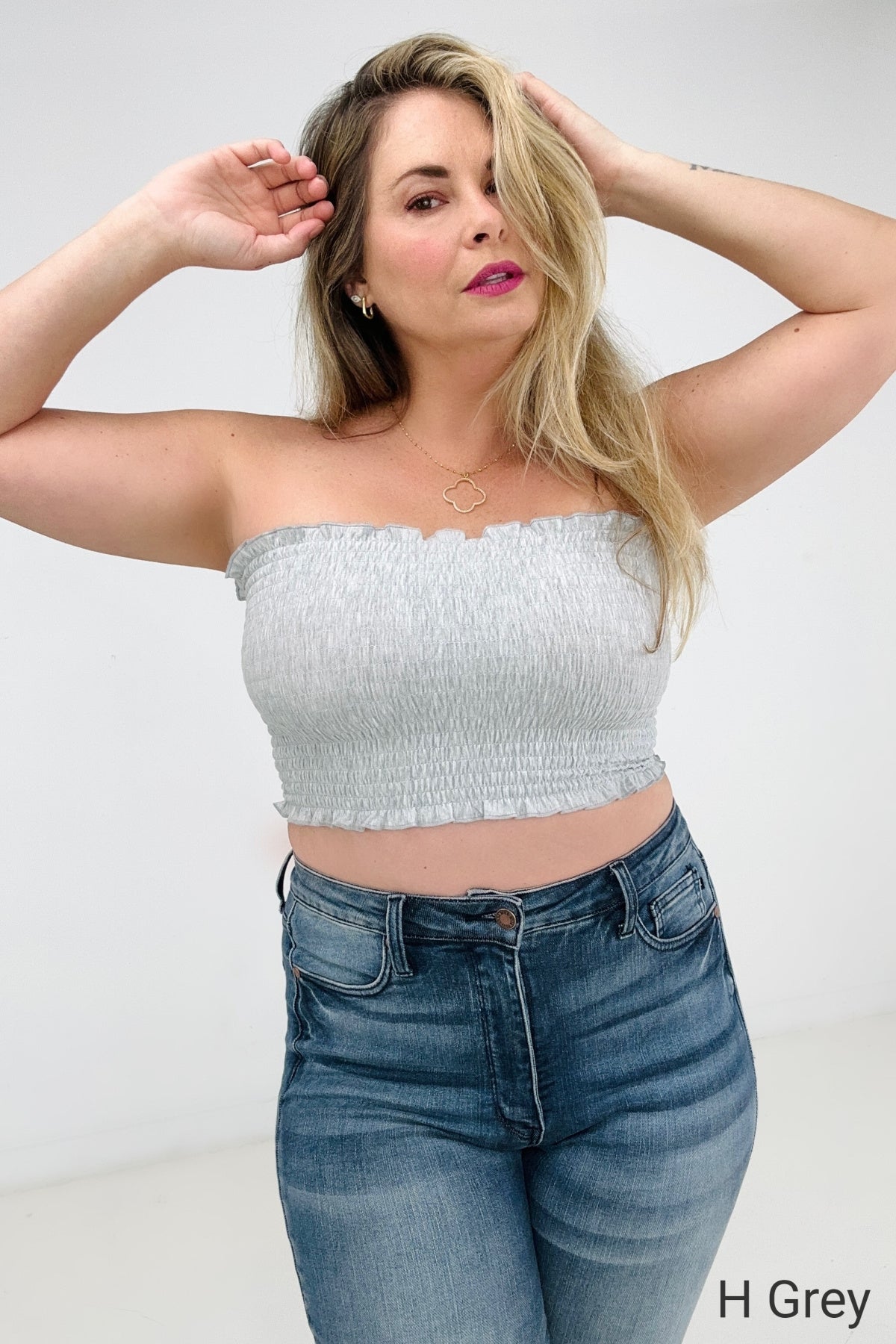 Zenana Smocked Tube Top