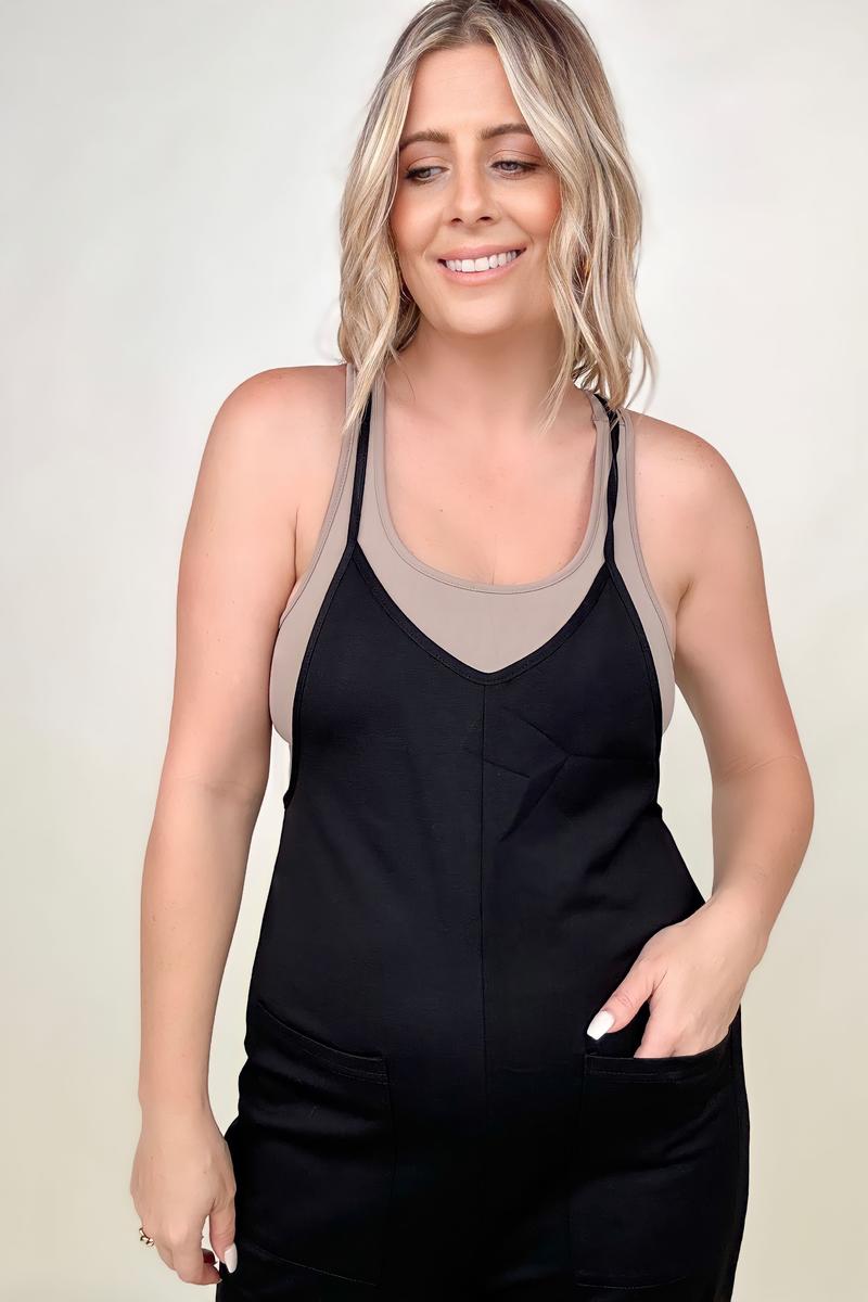 Straight Leg Jumpsuit With Pockets