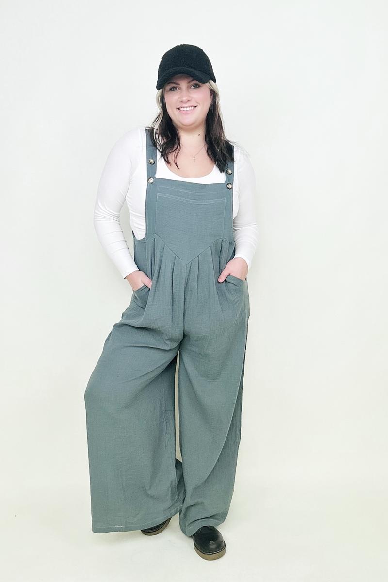 Wide Leg Jumpsuit With Pockets