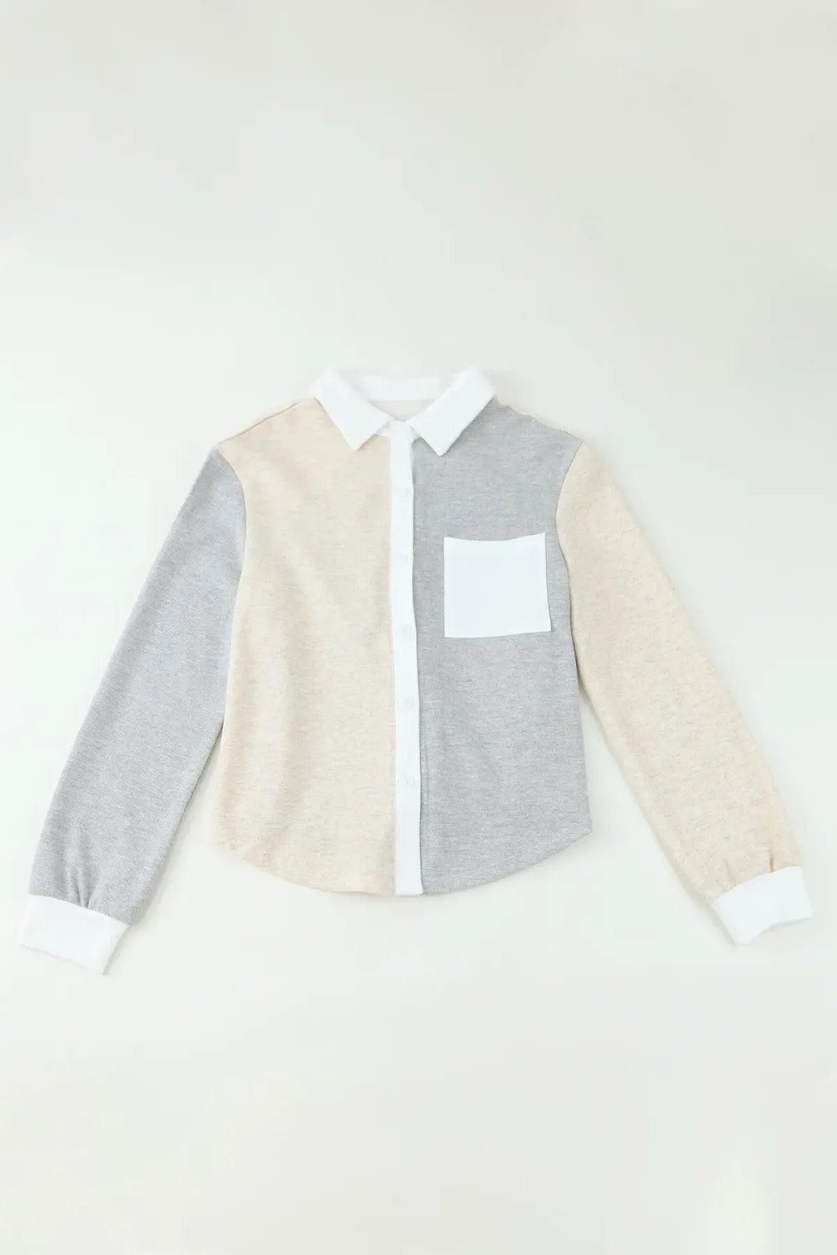 Contrast Trim Colorblock Knit Shirt