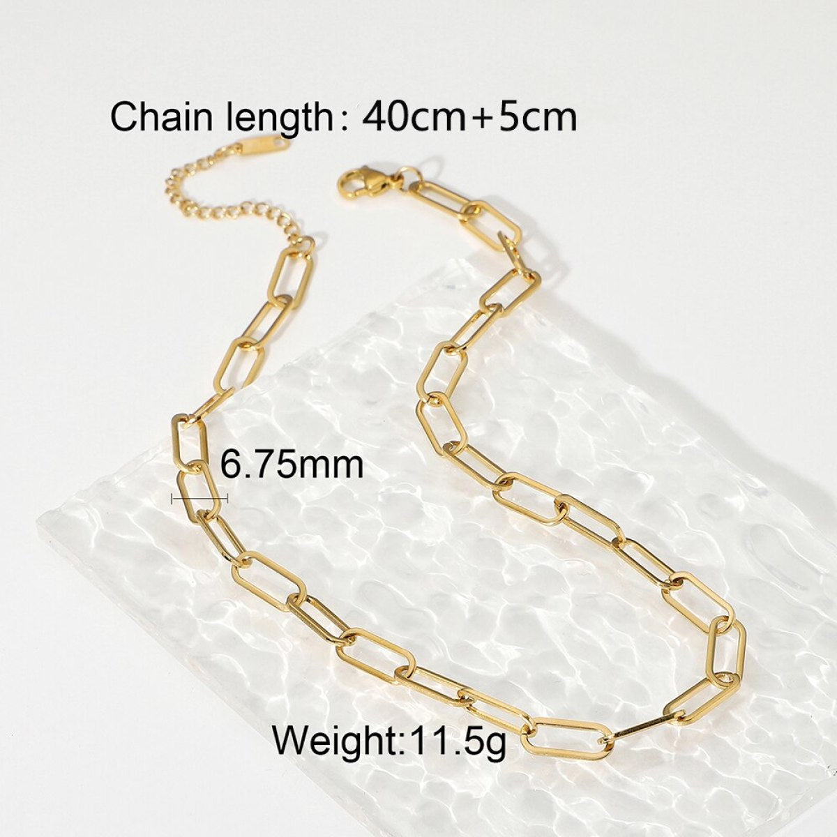 Paper Clip Link Chain Necklace