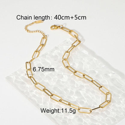 Paper Clip Link Chain Necklace