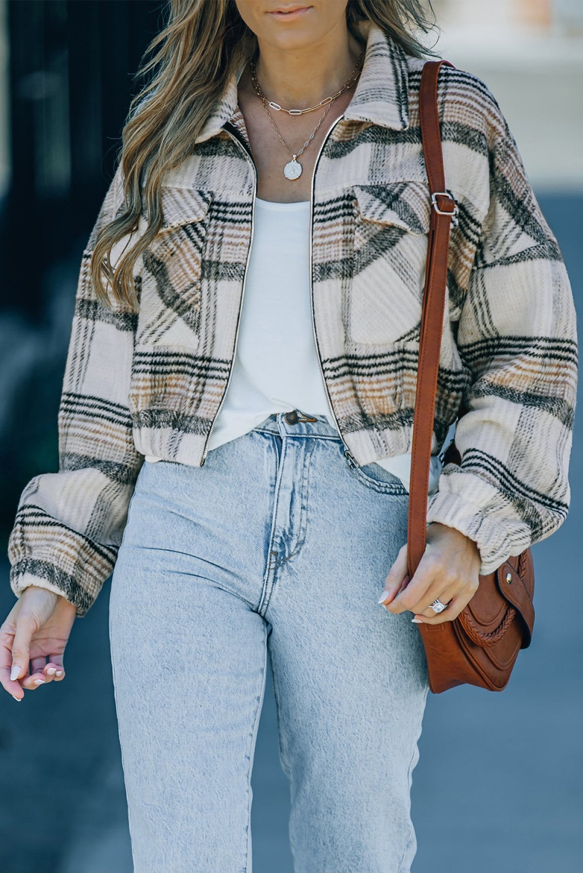 Vintage London Plaid Cropped Shacket