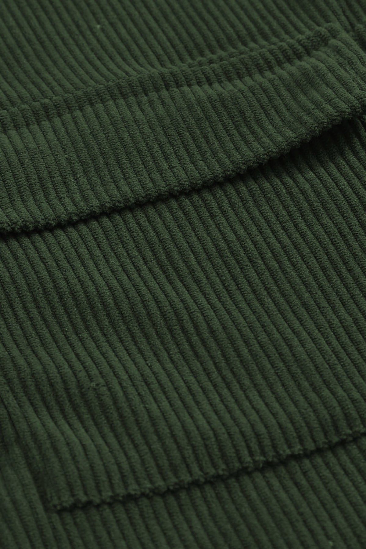 Pocketed Button Ribbed Textured Shacket