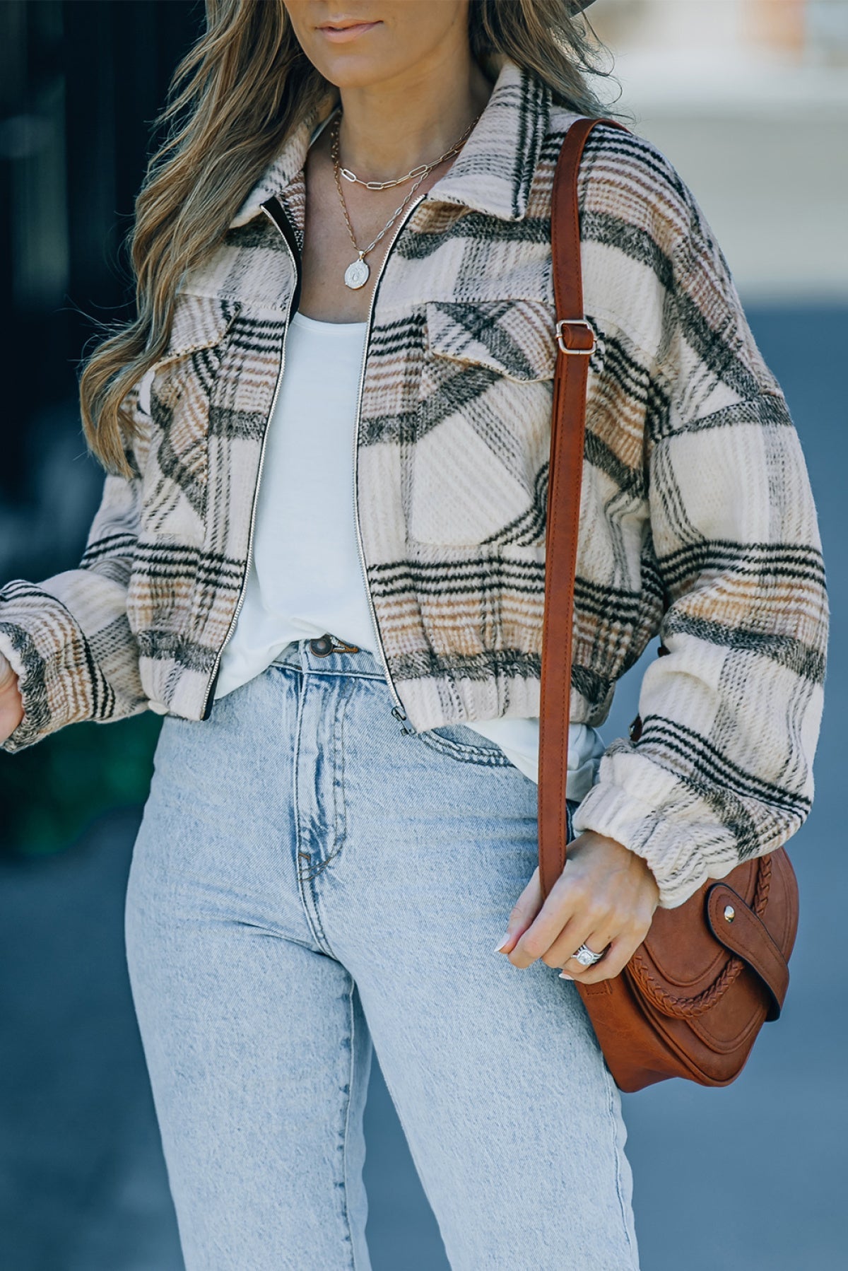 Vintage London Plaid Cropped Shacket