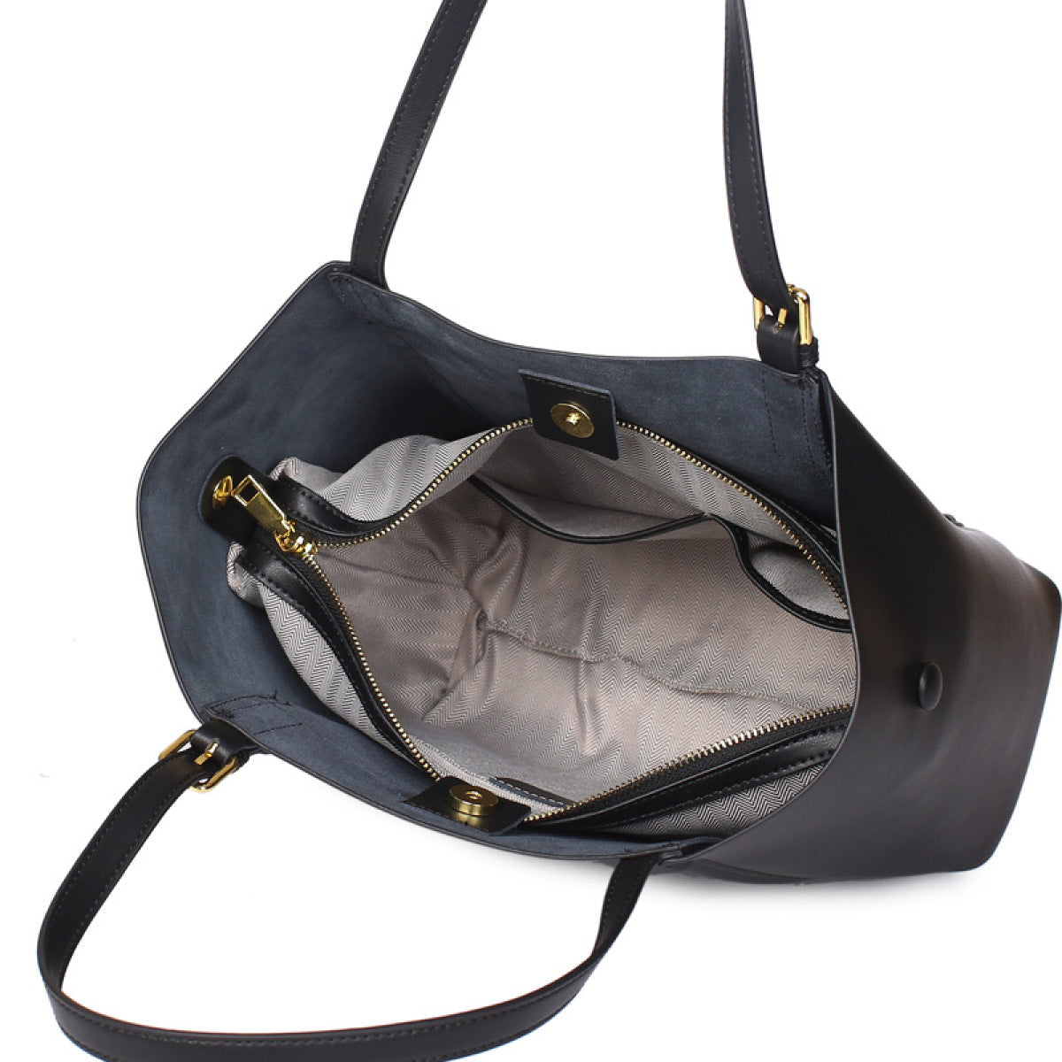 High Capacity Tote Shoulder Bag With Zipper Buckle