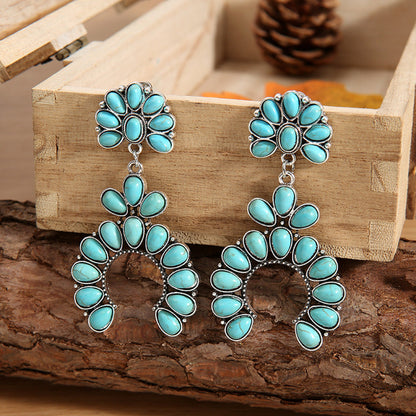 Chunky Turquoise Drop Earrings