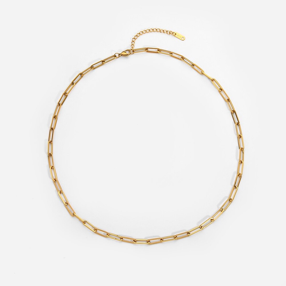 Oval Chain Double Layered Necklace