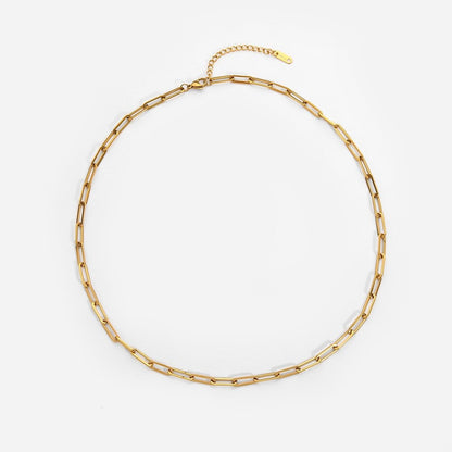 Oval Chain Double Layered Necklace