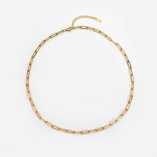 Oval Chain Double Layered Necklace