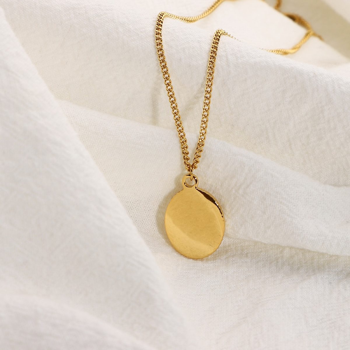 Sunburst Oval Pendant Necklace