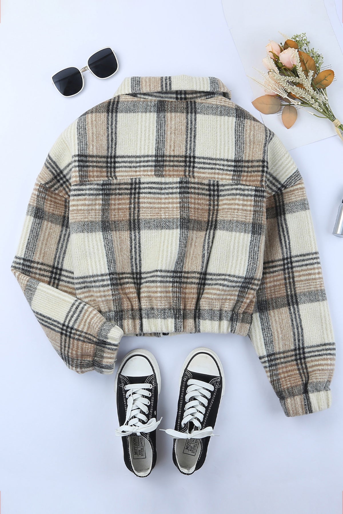 Vintage London Plaid Cropped Shacket