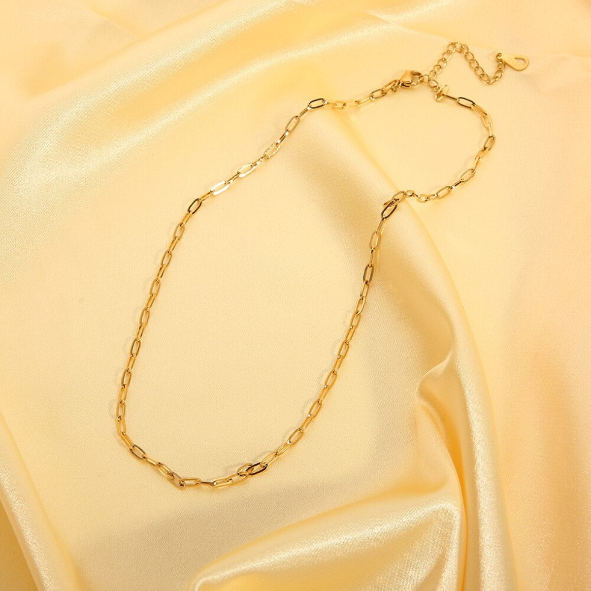 Oval Chain Double Layered Necklace