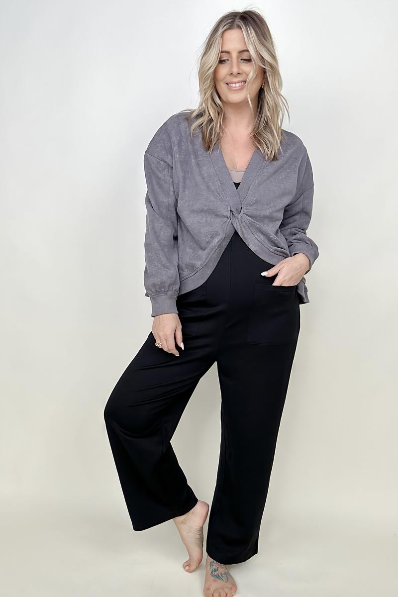 Straight Leg Jumpsuit With Pockets